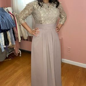 Party/prom/formal chiffon and lace dress. Custom-made with padding inside 🤍